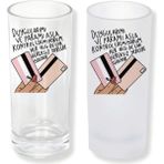 Ghostbastır Design Para Sözlü Buzlu / Buzsuz Seçenekli Rakı Bardağı – 1 Adet Şık Sunum Bardağı 0192 - Şeffaf - 200 ml