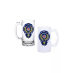Ghostbastır Design Polis Teşkilatı Kulplu Bira Bardağı Buzlu Veya Şeffaf Seçenekli 0180