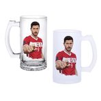 Ghostbastır Design Robert Lewandowski Bira Bardağı 500 cc Cam Buzlu veya Buzsuz Seçenekleriyle 1063