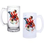 Ghostbastır Design Rocky Balboa Kulplu Bira Bardağı Buzlu Veya Şeffaf Seçenekli 0189 - 1 Adet - 500 ml