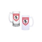 Ghostbastır Design Samsunspor Kulplu Bira Bardağı Buzlu Veya Şeffaf Seçenekli 0190