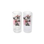 Ghostbastır Design Şaşkın Kedi Buzlu / Buzsuz Seçenekli Rakı Bardağı – 1 Adet Şık Sunum Bardağı 018