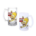 Ghostbastır Design Simpson duff Bira Bardağı 500 cc Cam Buzlu veya Buzsuz Seçenekleriyle 049
