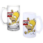 Ghostbastır Design Simpsons Duff Kulplu Bira Bardağı Buzlu Veya Şeffaf Seçenekli 0209 - 500 ml