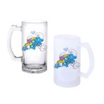 Ghostbastır Design Şirinler Bira Bardağı 500 cc Cam Buzlu veya Buzsuz Seçenekleriyle 0593
