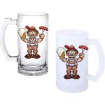Ghostbastır Design Sosis Kulplu Bira Bardağı Buzlu Veya Şeffaf Seçenekli 0216 - 1 Adet - 500 ml
