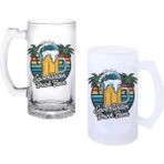 Ghostbastır Design Suyu Gör Birayı Iç Kulplu Bira Bardağı Buzlu Veya Şeffaf Seçenekli 0219 - 500 ml