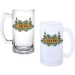 Ghostbastır Design Tiki Bar Kulplu Bira Bardağı Buzlu Veya Şeffaf Seçenekli 0230 - 500 ml