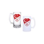 Ghostbastır Design Türk Milli Takımı Kulplu Bira Bardağı Buzlu Veya Şeffaf Seçenekli 0241