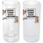 Ghostbastır Design Uyarı Sözlü Buzlu / Buzsuz Seçenekli Rakı Bardağı – 1 Adet Şık Sunum Bardağı 0100 - 200 ml