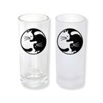 Ghostbastır Design Yin Yang Kedi Rakı Bardağı Cam 200 cc Buzlu ya da Buzsuz Seçenekleriyle 0513