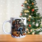 Ghostbusters İskelet - Kuru Kafa çiftlik keyfi - happy birthday - mutlu yıllar porselen kupa, mug