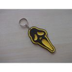 Ghostface Anahtarlık Plastik Sarı Renk Ghost Logo, Hayalet Maskot, Oto Anahtarlığı