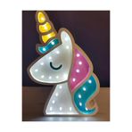 GHY AHŞAP Dekoratif Işıklı Unicorn At Çocuk Odası Masa Süsü Biblo (15X30 CM)