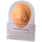 Ghzste 12 adet manyetik iğneli küpe, manyetik küpe, hızma, halka, piercing değildir, dudak küpesi, erkek, kadın, punk vücut takısı