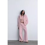 GIA - ART İçi Polar Oversize Kesim Kapüşonlu Pembe Eşofman Takımı