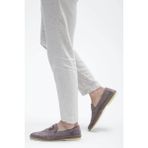 Giampiero Nicola Erkek Hakiki Deri Metalik Loafer Ayakkabı 664 L40269A ERK AYK Y23 STONE