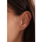 Gianfranco 14 Ayar Çok Taşlı Yay Tragus Altın Küpe