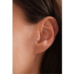 Gianfranco 14 Ayar Taşlı Çiçek Tragus Altın Küpe