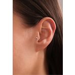 Gianfranco 14 Ayar Taşlı Hilal Tragus Altın Küpe