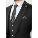 Gianni Rivera Slim Fit Duz Yeleklı Takım Elbıse Siyah - 44