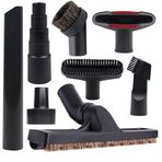 GIB cleaningtool 8 Adet Vakum Ataşmanları Mağaza Vac Aksesuarları - 2 1/2 "ila 1 1/4" ve 1 7/8 "ila 1" Evrensel Vakum Hortum Adaptörü, 1 1/4 "Elektrikli Fırça Çatlak Aracı Elektrikli Süpürge Aksesuarları