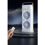 Gibox Çift Fanlı Taşınabilir Mini Klima – LED Işıklı, Nemlendirici, Sessiz, Uzaktan Kumandalı Serinletici