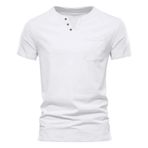 Gibz Casual Slim-Fit Beyaz V Yaka Erkek T-shirt