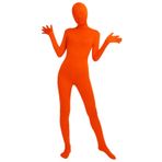 Gibz Catsuit Floresan Turuncu Tek Parça Spor Jimnastik Erkek Tulum