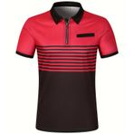 Gibz Degrade Slim-Fit Kırmızı Kısa Kollu Erkek Polo T-shirt