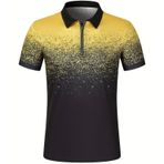 Gibz Degrade Slim-Fit Yellow Kısa Kollu Erkek Polo T-shirt