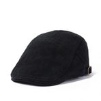 Gibz Newsboy Black-61 İrlandalı Düz Erkek Şapka