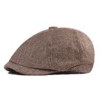 Gibz Newsboy Newsies Balıksırtı Kahverengi Erkek Şapka