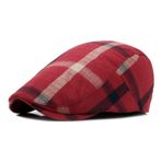 Gibz Retro Ivy Caps Newsboy Kırmızı Düz Erkek Şapka