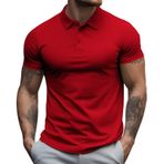 Gibz Retro Kırmızı Yarım Kollu Yuvarlak Yaka Erkek T-shirt