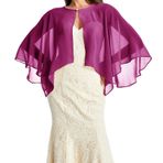 Gibz Wrap Cape Cower Up Mor Şifon Kadın Şal