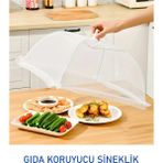 Gıda Koruma Şemsiyesi - Yiyecek & Yemek Sinek Koruyucu Tül Aparat, Piknik ve Kamp Için Tül Sineklik