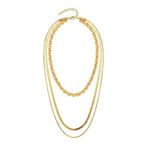 GİDEGO ACCESSORIES 3'lü Altın Zincir Kolye Seti