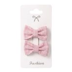 GİDEGO ACCESSORIES Keten Fiyonk Klipsli Toka, Tatlı Pembe, Tek Ebat