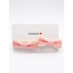 GİDEGO ACCESSORIES Pembe Mini Fiyonk Kurdele Saç Tokası, 2'li Set (Model-11)
