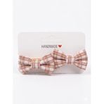 GİDEGO ACCESSORIES Pembe Mini Fiyonk Kurdele Saç Tokası, 2'li Set (Model-1)