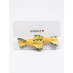 GİDEGO ACCESSORIES Sarı Mini Fiyonk Kurdele Saç Tokası, 2'li Set (Model-4)