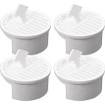Gider Kapağı ve Yer Süzgeci Izgarası, 8 cm x 3.9 Cm, 4'lü Set, Banyo Mutfak Balkon Çamaşır O