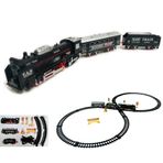 Giffy / 23 Parça Işıklı Klasik Tren Seti 96Cm 3 Farklı Ray Modeli Pilli Retro Tren raylı oyuncak full fonksiyon çocuklar için eğitici