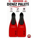 Giffy Deniz Paleti Yüzücü Paleti File Çantalı Profesyonel Yüzme Paleti Dalış - Tüm Bedenler - 38 - 39 - Kırmızı