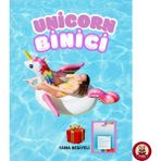 Giffy Dev Unicorn Deniz Yatağı Şişme Binici Ada Tutmaçlı Havuz ve Deniz Botu 3 Boy Seçeneğiyle - Beyaz - 201x140x97 cm