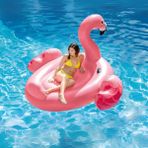 Giffy Flamingo Şişme Deniz Binicisi Tutmaçlı Ada Yatak 178X135 cm - Pembe