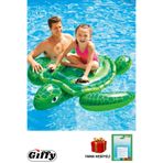 giffy Kaplumbağa Şişme Deniz Binicisi Tutmaçlı Havuz ve Deniz Yatağı 150x127 cm