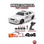 giffy Oyuncak BMW E30 Drift Araba 4x4 Uzaktan Kumandalı Araba 2.4GHz Şarjlı LED Işıklı 15 Km Hız Araba