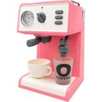 Giffy Oyuncak Buharlı Sesli Işıklı Kahve Makinesi Pilli Gerçekçi Su Akışlı Renk Değiştiren Bardaklı Mini Barista Seti - Pembe